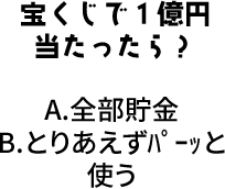 宝くじで１億円当たったら？